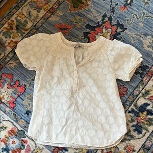 LOFT White Textured Blouse